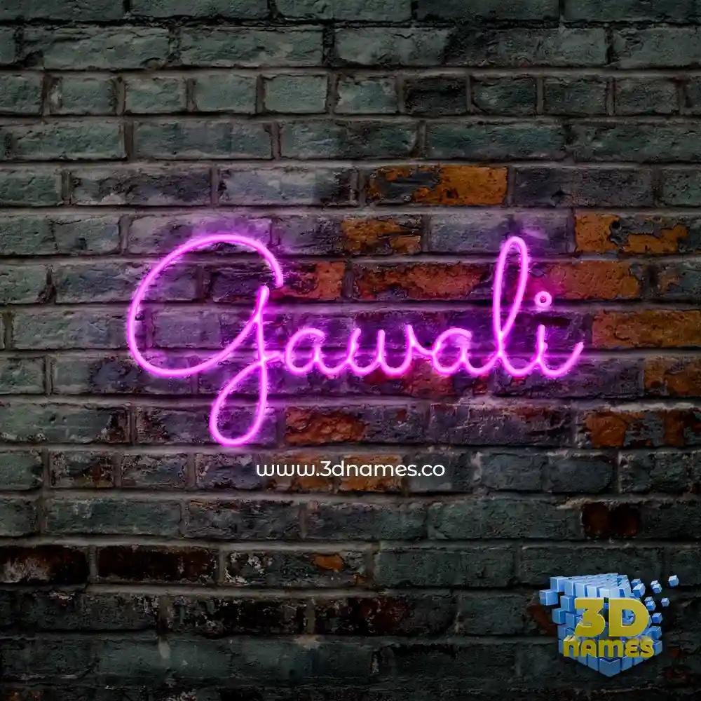 gawali in Pink Neon style - 3D name wallpaper
