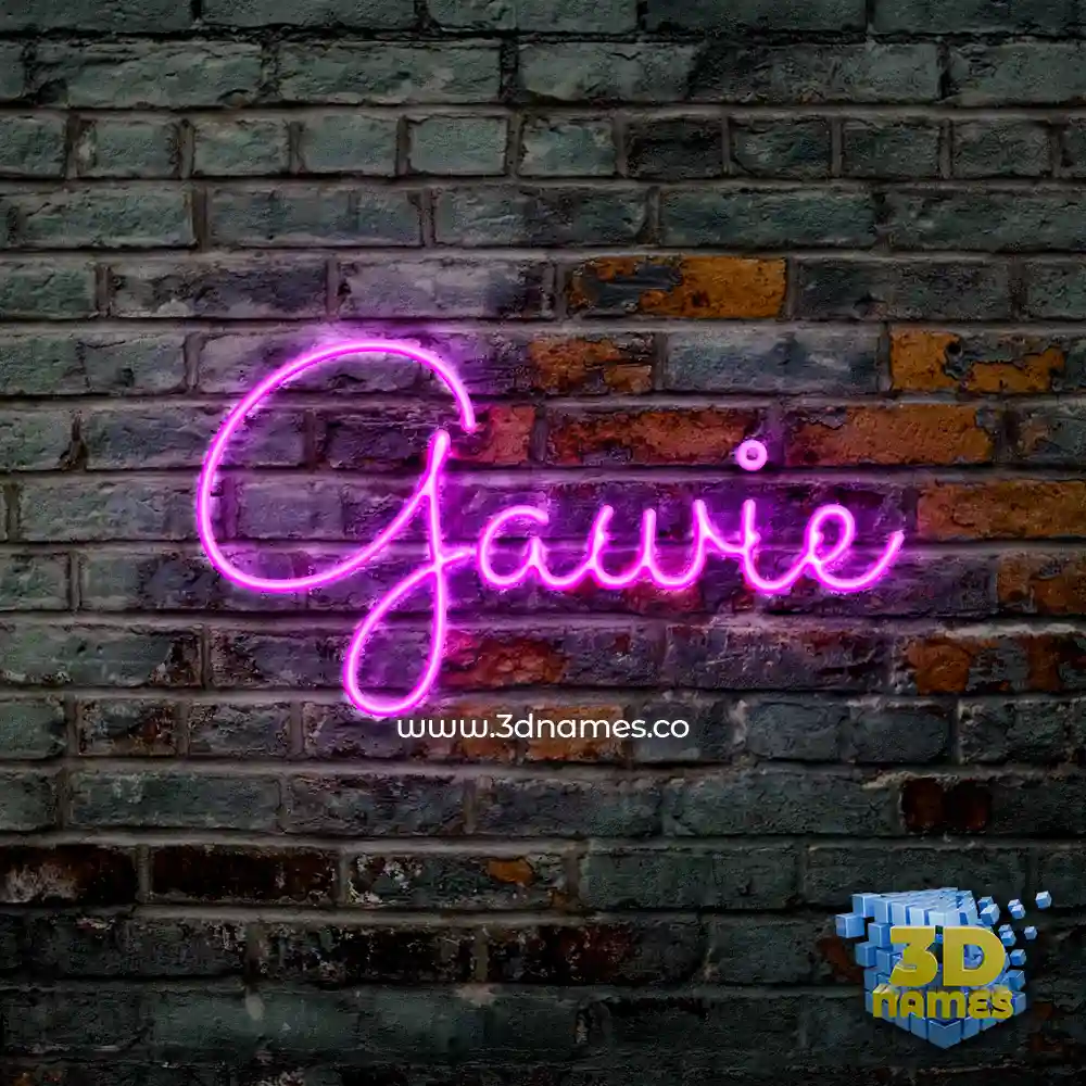 gawie in Pink Neon style - 3D name wallpaper