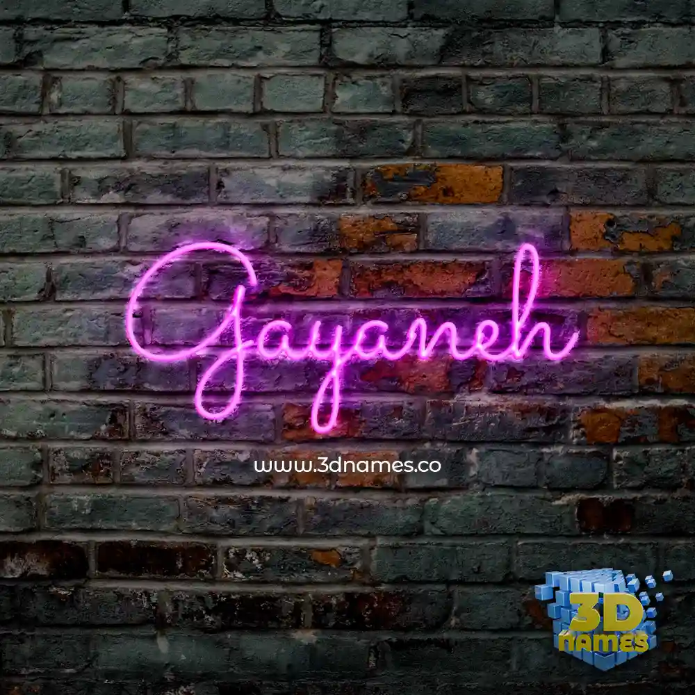 gayaneh in Pink Neon style - 3D name wallpaper