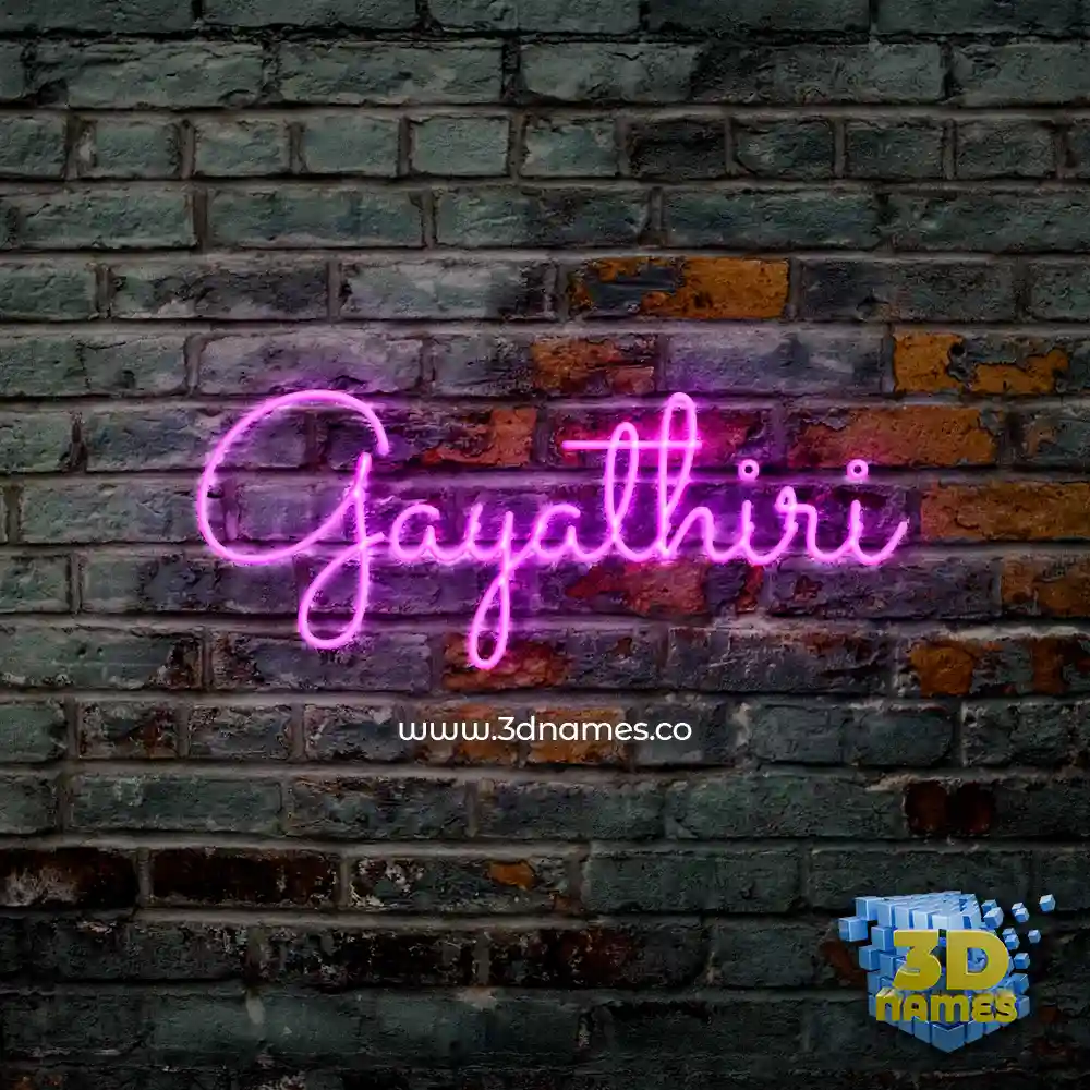 gayathiri in Pink Neon style - 3D name wallpaper