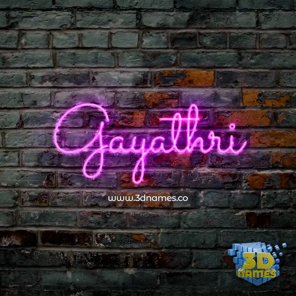 gayathri in Pink Neon style - 3D name wallpaper