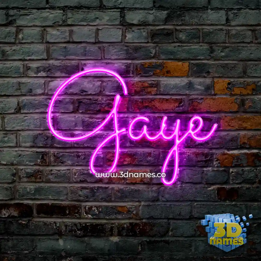 gaye in Pink Neon style - 3D name wallpaper