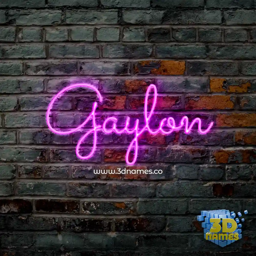 gaylon in Pink Neon style - 3D name wallpaper