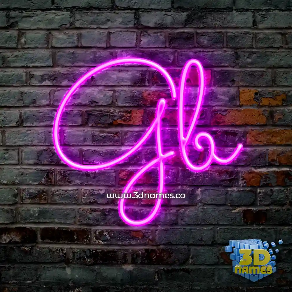 gb in Pink Neon style - 3D name wallpaper