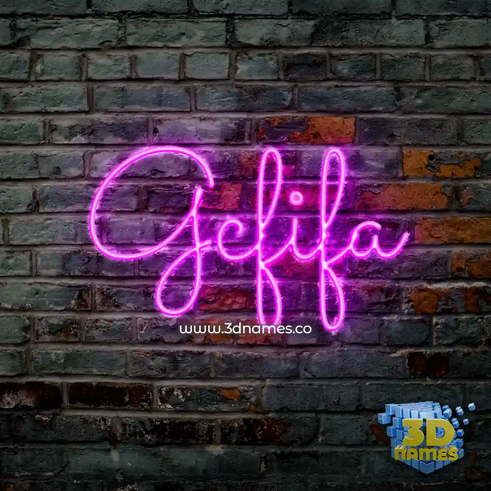 gcfifa in Pink Neon style - 3D name wallpaper