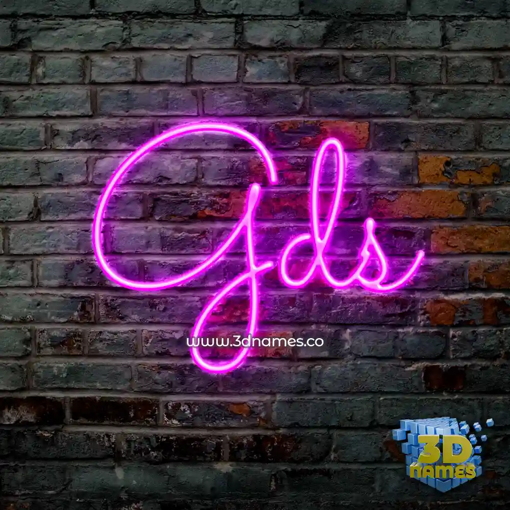 gds in Pink Neon style - 3D name wallpaper