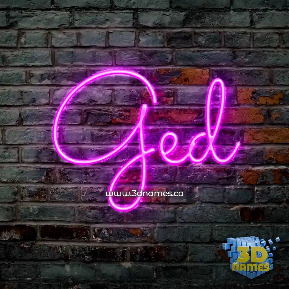 ged in Pink Neon style - 3D name wallpaper