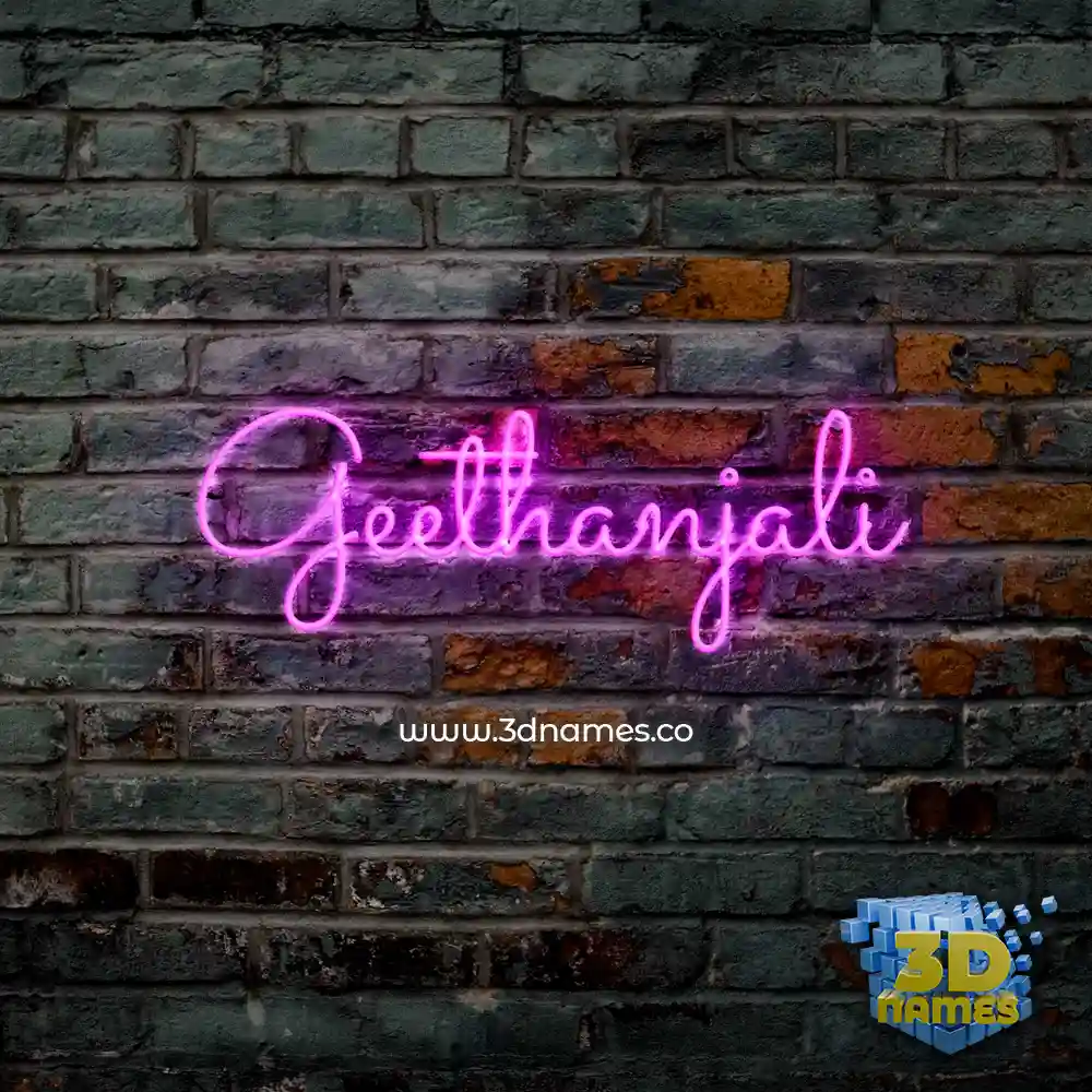 geethanjali in Pink Neon style - 3D name wallpaper
