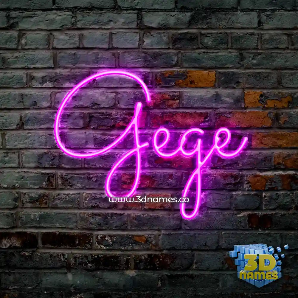 gege in Pink Neon style - 3D name wallpaper