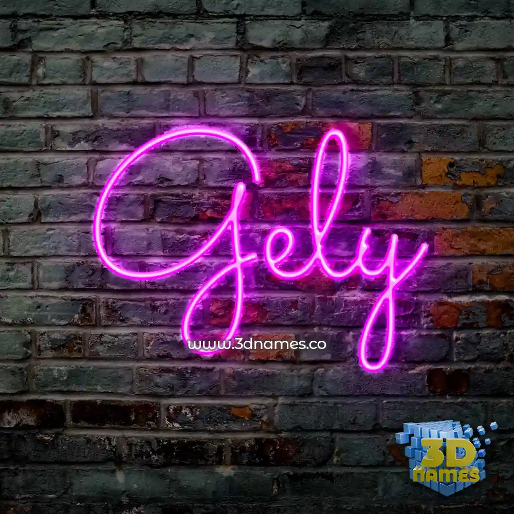 gely in Pink Neon style - 3D name wallpaper