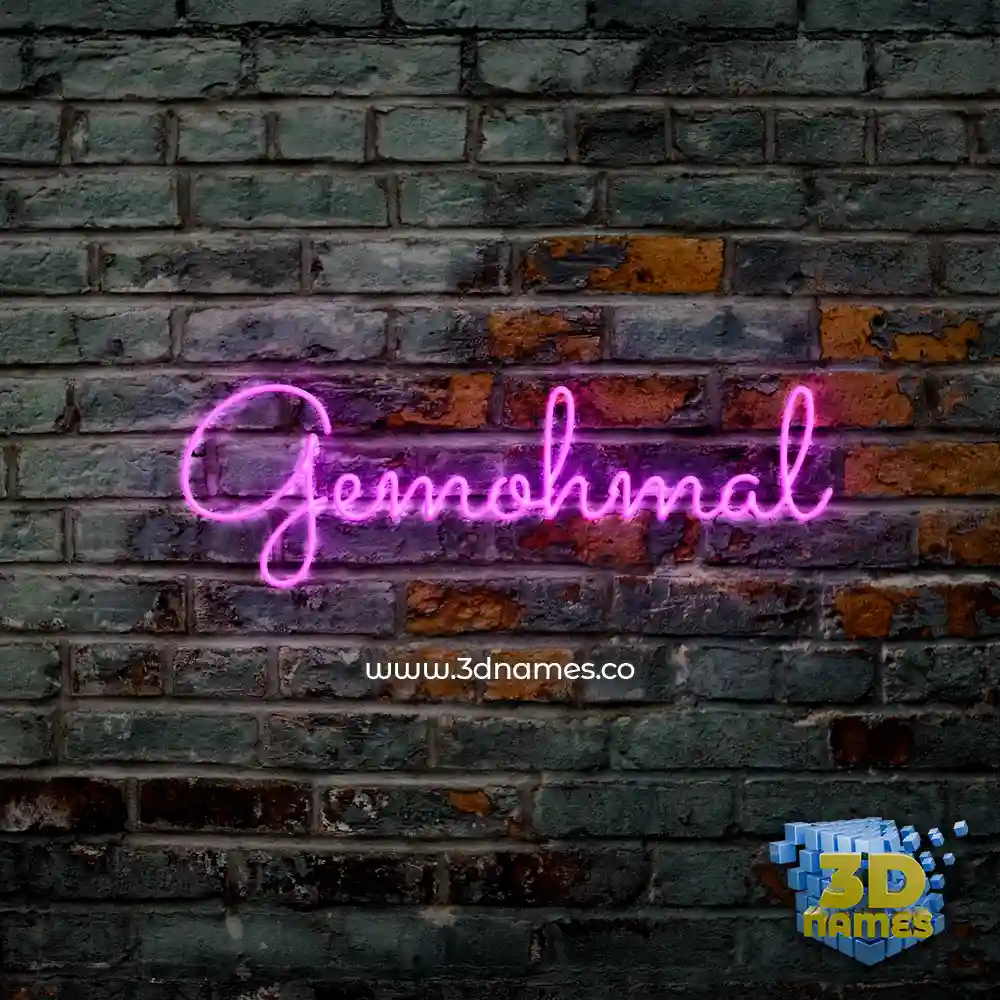 gemohmal in Pink Neon style - 3D name wallpaper