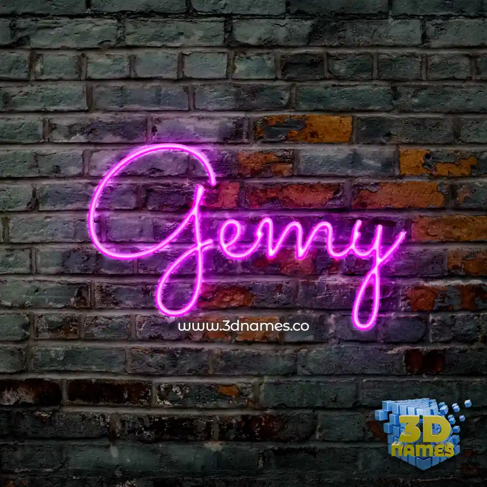gemy in Pink Neon style - 3D name wallpaper