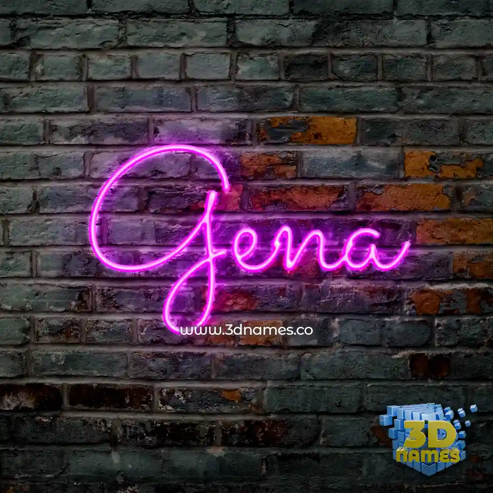 gena in Pink Neon style - 3D name wallpaper
