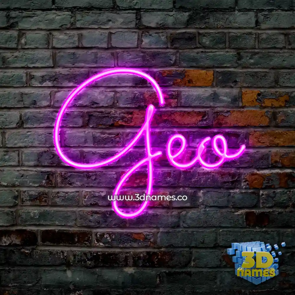 geo in Pink Neon style - 3D name wallpaper