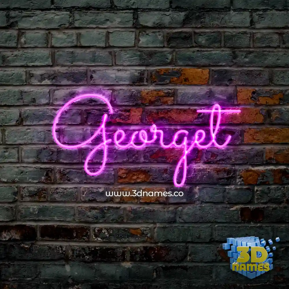 georget in Pink Neon style - 3D name wallpaper