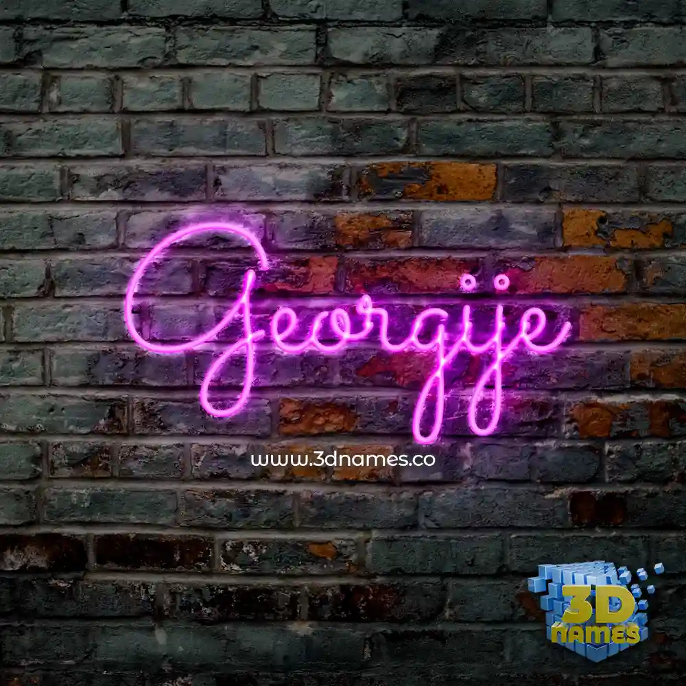 georgije in Pink Neon style - 3D name wallpaper