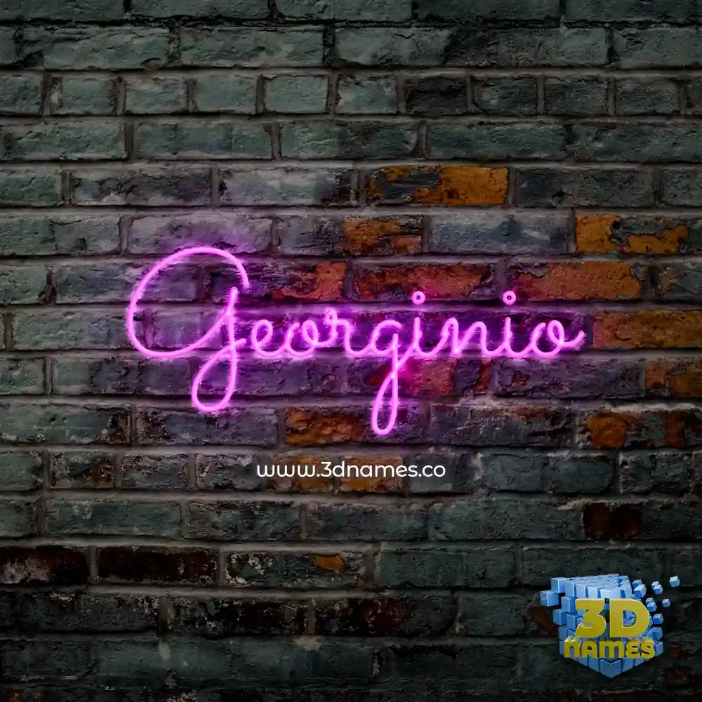 georginio in Pink Neon style - 3D name wallpaper