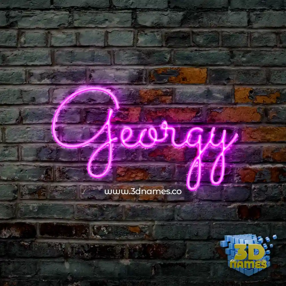 georgy in Pink Neon style - 3D name wallpaper