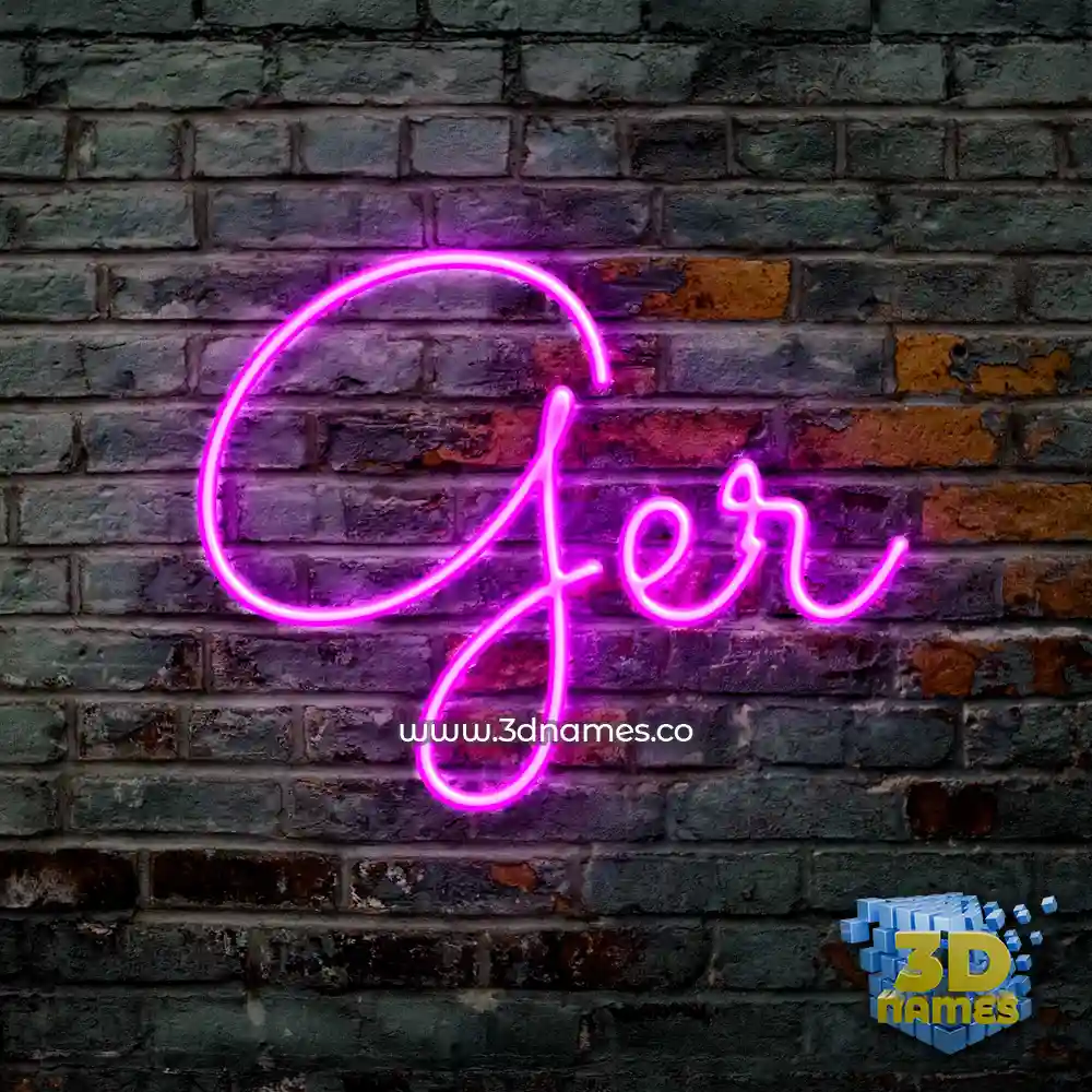 ger in Pink Neon style - 3D name wallpaper
