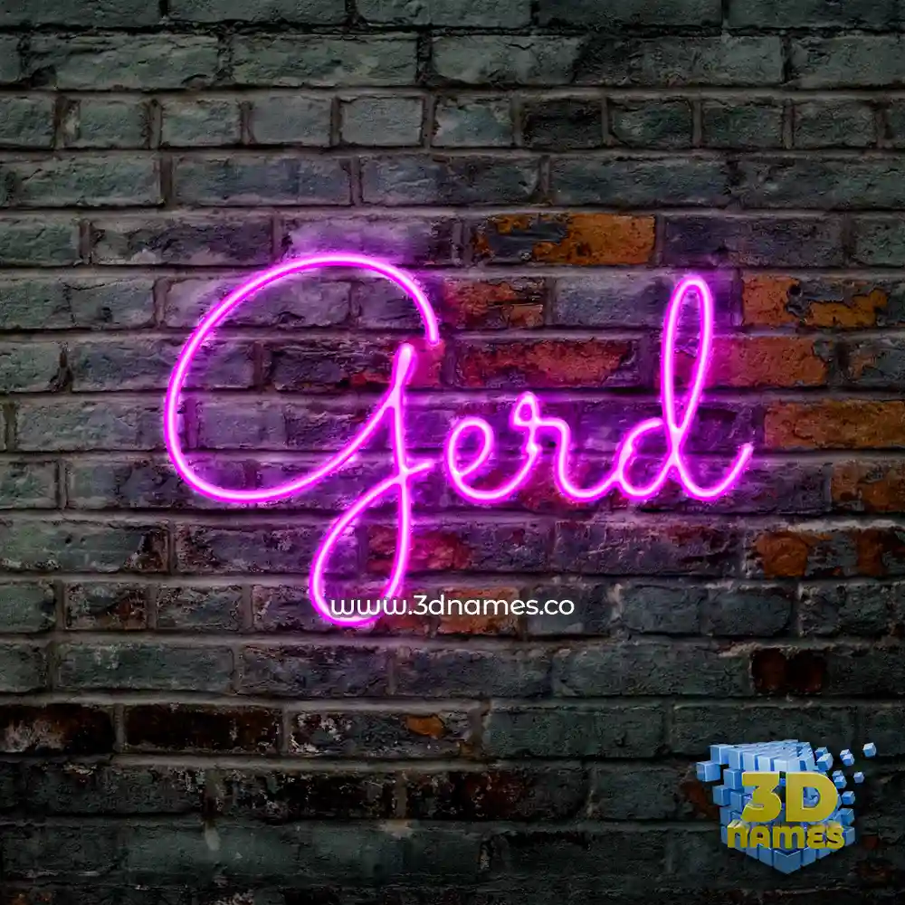 gerd in Pink Neon style - 3D name wallpaper