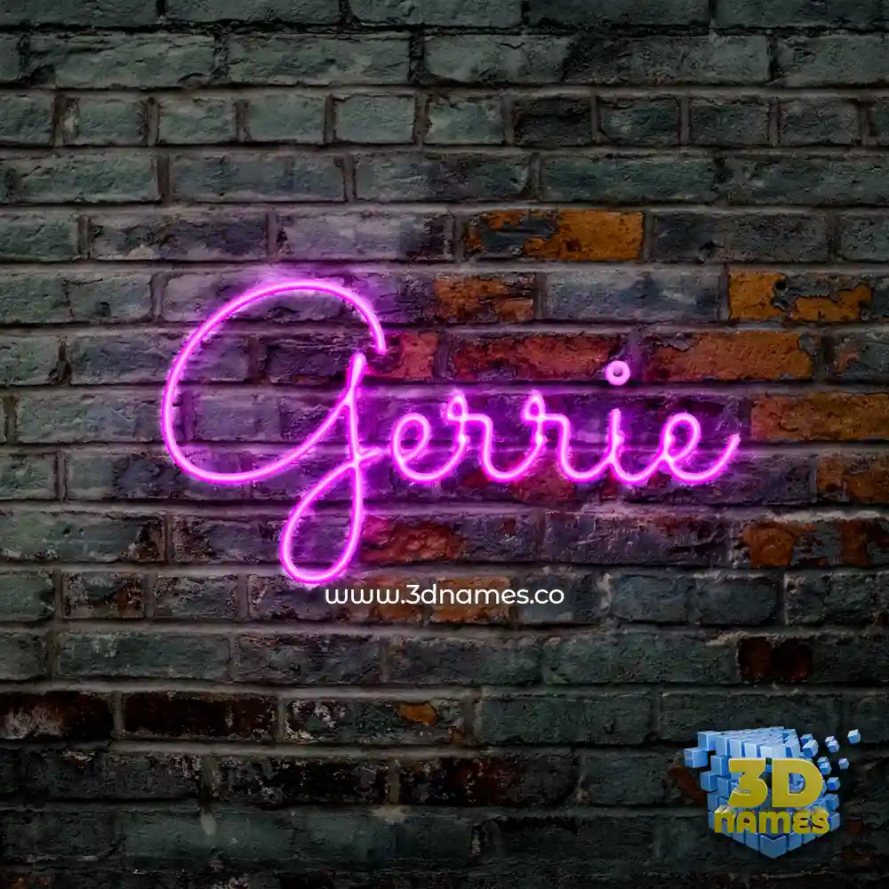gerrie in Pink Neon style - 3D name wallpaper