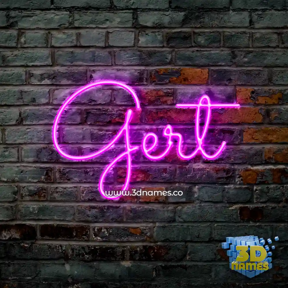 gert in Pink Neon style - 3D name wallpaper