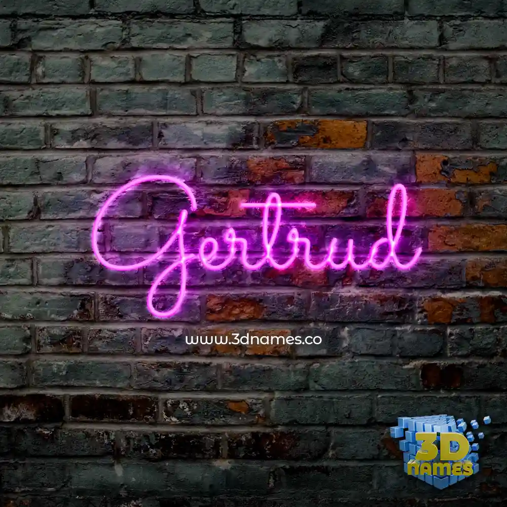 gertrud in Pink Neon style - 3D name wallpaper