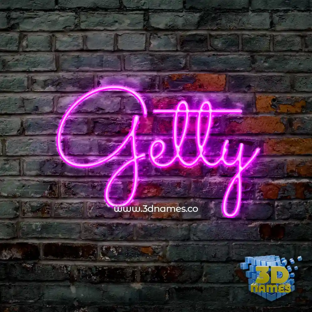 getty in Pink Neon style - 3D name wallpaper