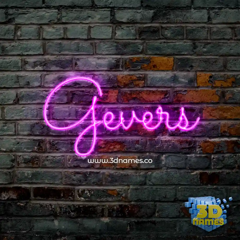 gevers in Pink Neon style - 3D name wallpaper