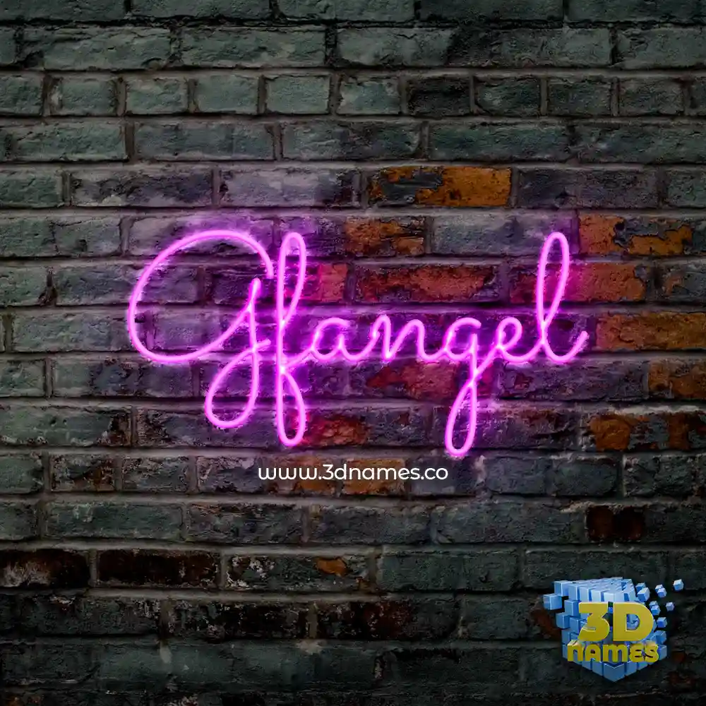 gfangel in Pink Neon style - 3D name wallpaper