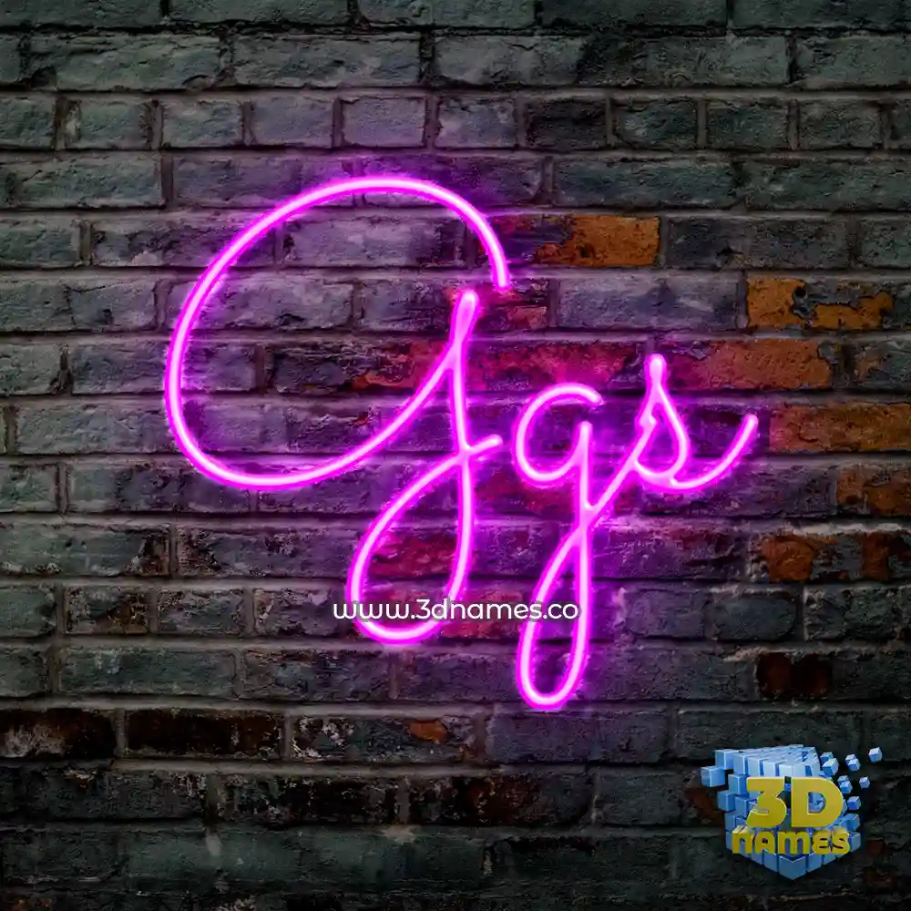 ggs in Pink Neon style - 3D name wallpaper