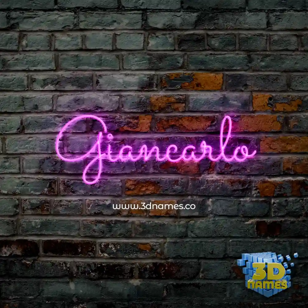 giancarlo in Pink Neon style - 3D name wallpaper