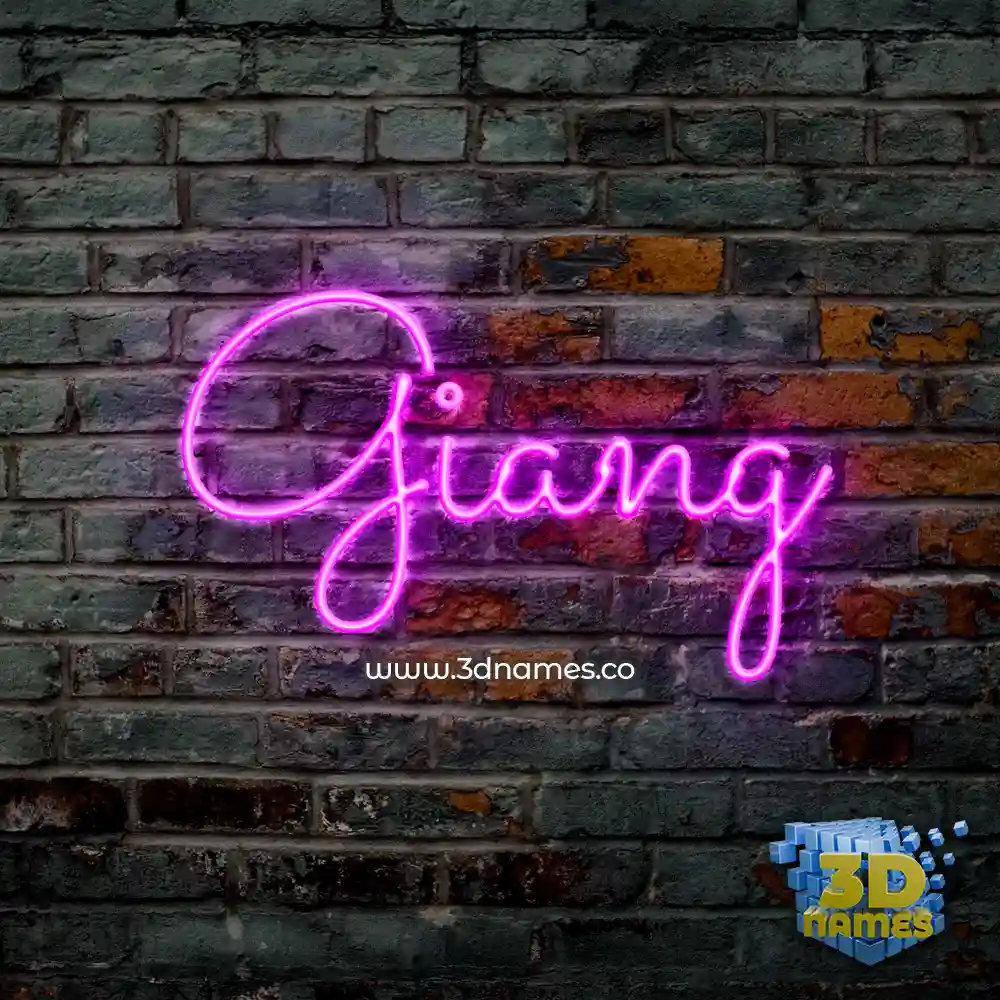 giang in Pink Neon style - 3D name wallpaper