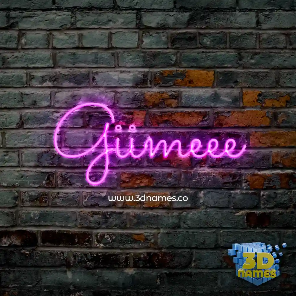 giimeee in Pink Neon style - 3D name wallpaper