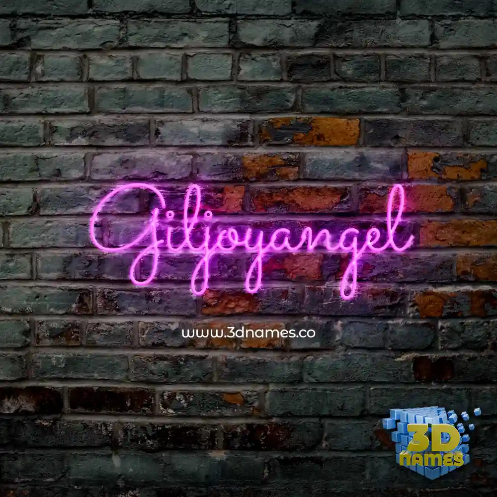 giljoyangel in Pink Neon style - 3D name wallpaper