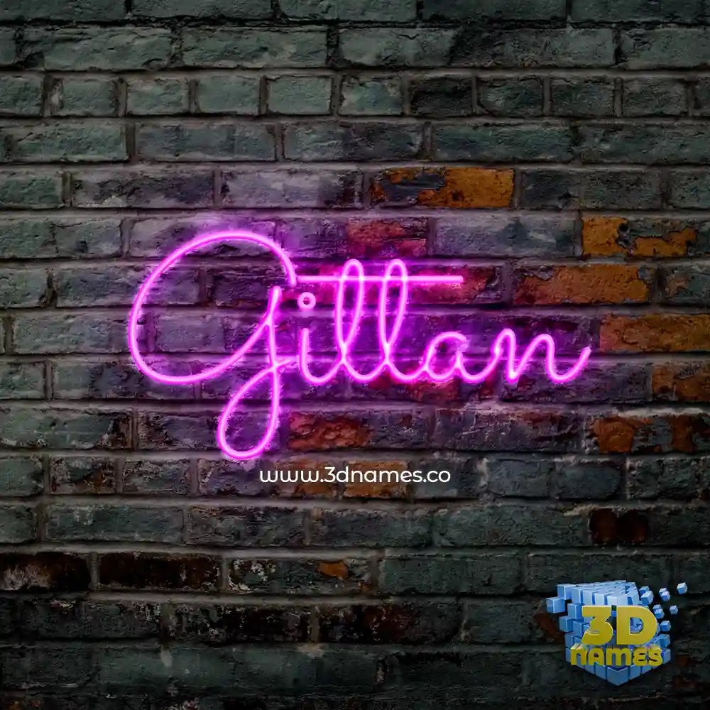 gittan in Pink Neon style - 3D name wallpaper