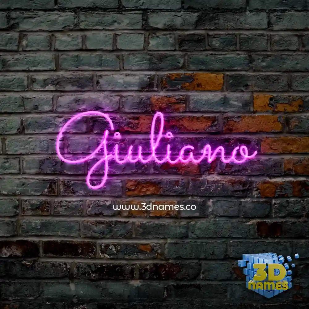 giuliano in Pink Neon style - 3D name wallpaper