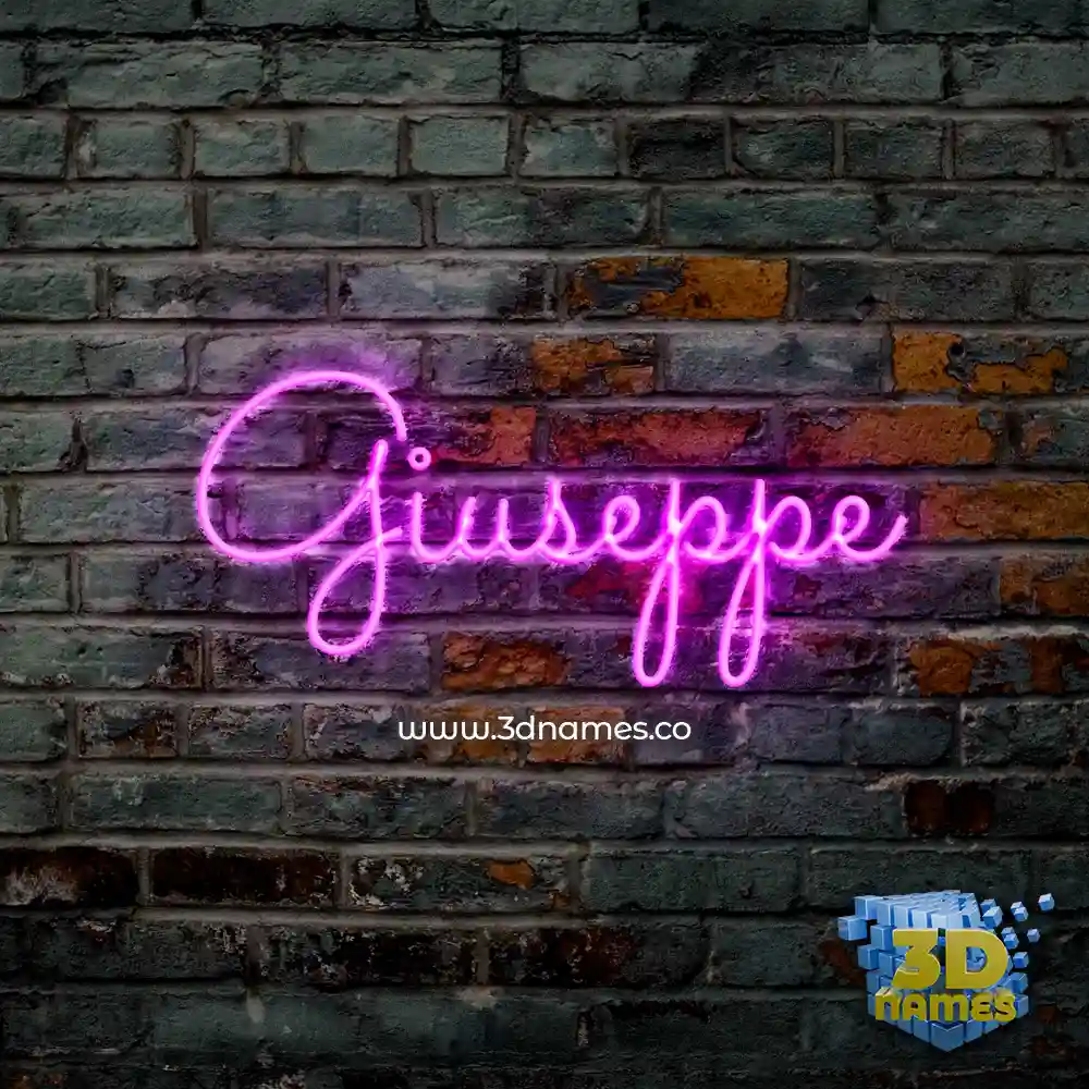 giuseppe in Pink Neon style - 3D name wallpaper