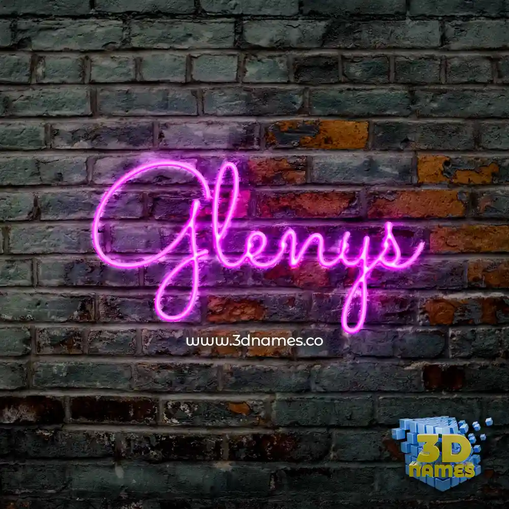 glenys in Pink Neon style - 3D name wallpaper