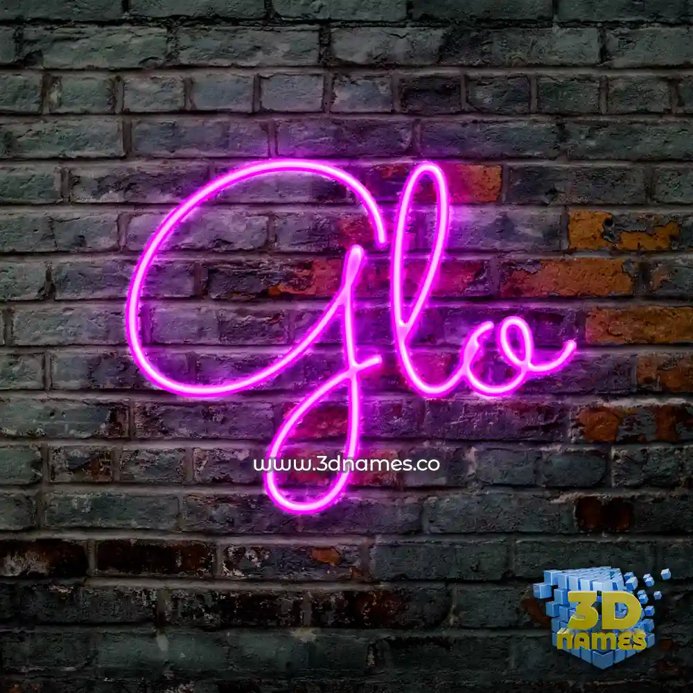 glo in Pink Neon style - 3D name wallpaper