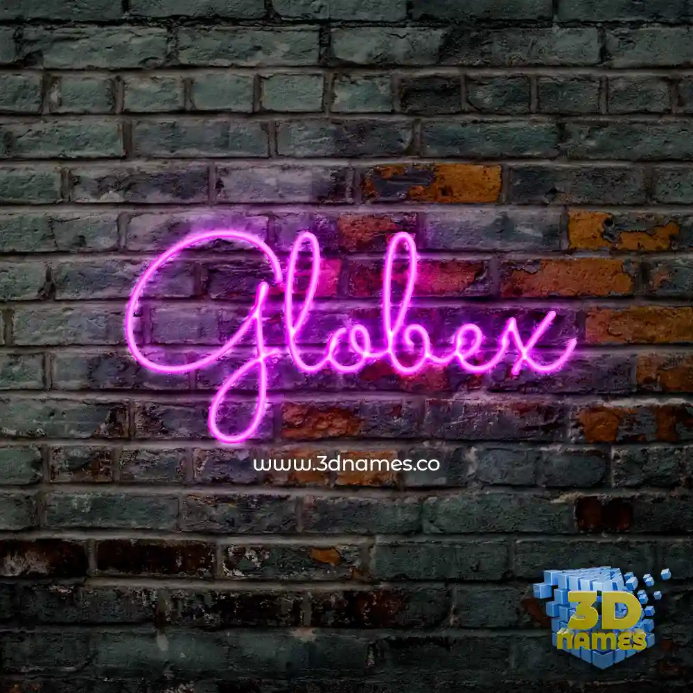 globex in Pink Neon style - 3D name wallpaper