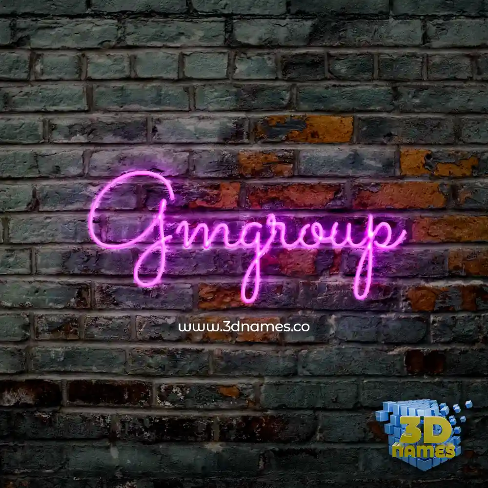 gmgroup in Pink Neon style - 3D name wallpaper