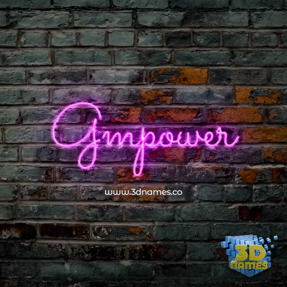 gmpower in Pink Neon style - 3D name wallpaper