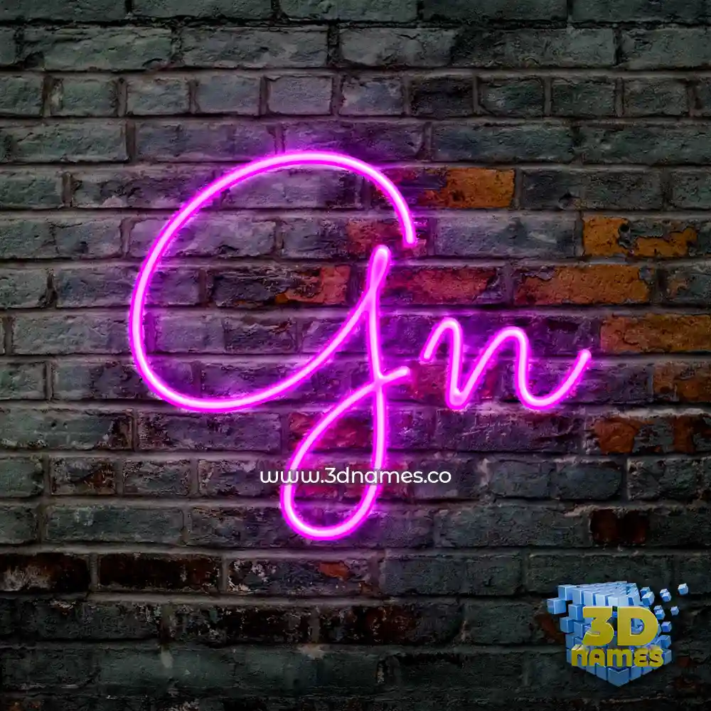 gn in Pink Neon style - 3D name wallpaper