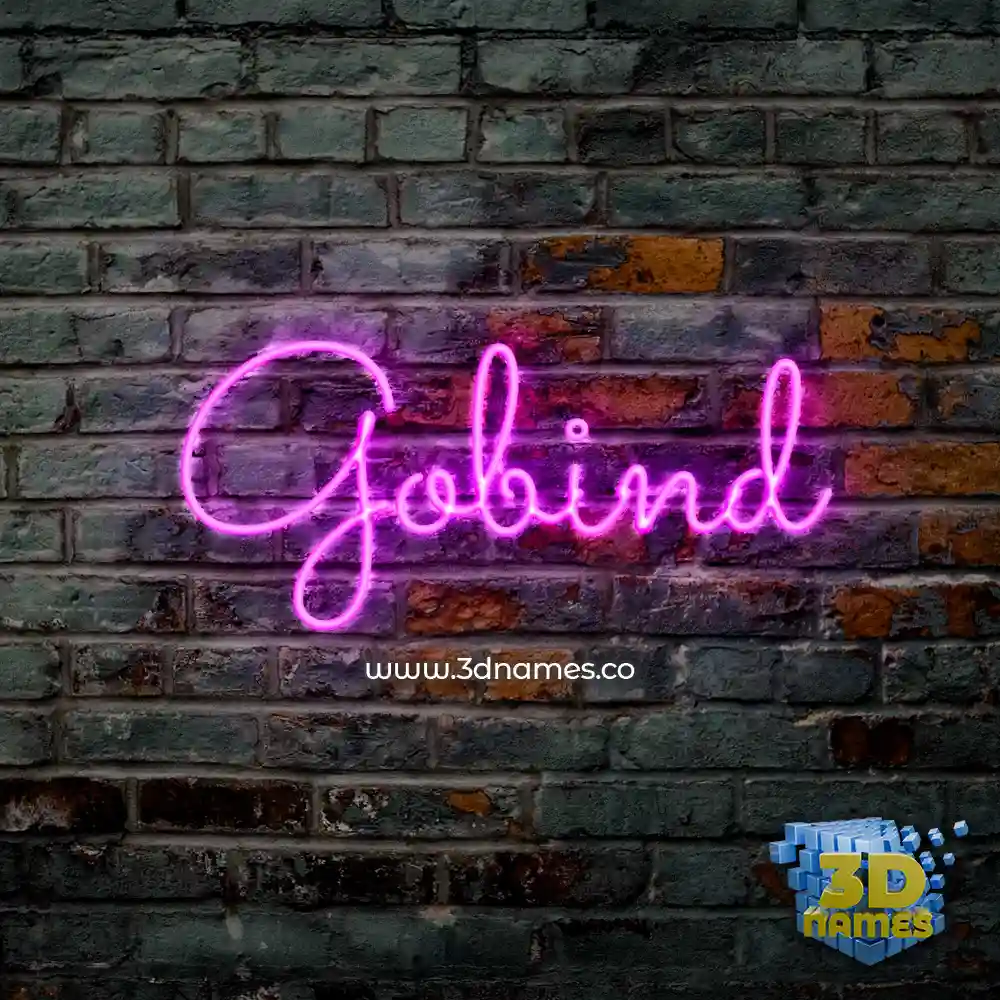 gobind in Pink Neon style - 3D name wallpaper