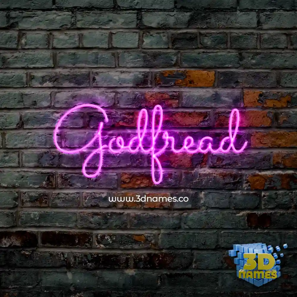 godfread in Pink Neon style - 3D name wallpaper