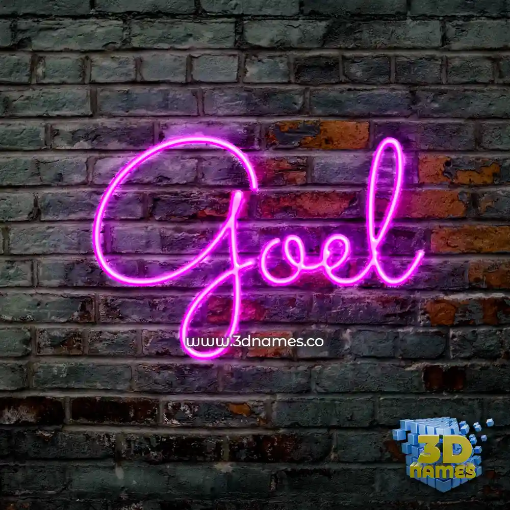 goel in Pink Neon style - 3D name wallpaper