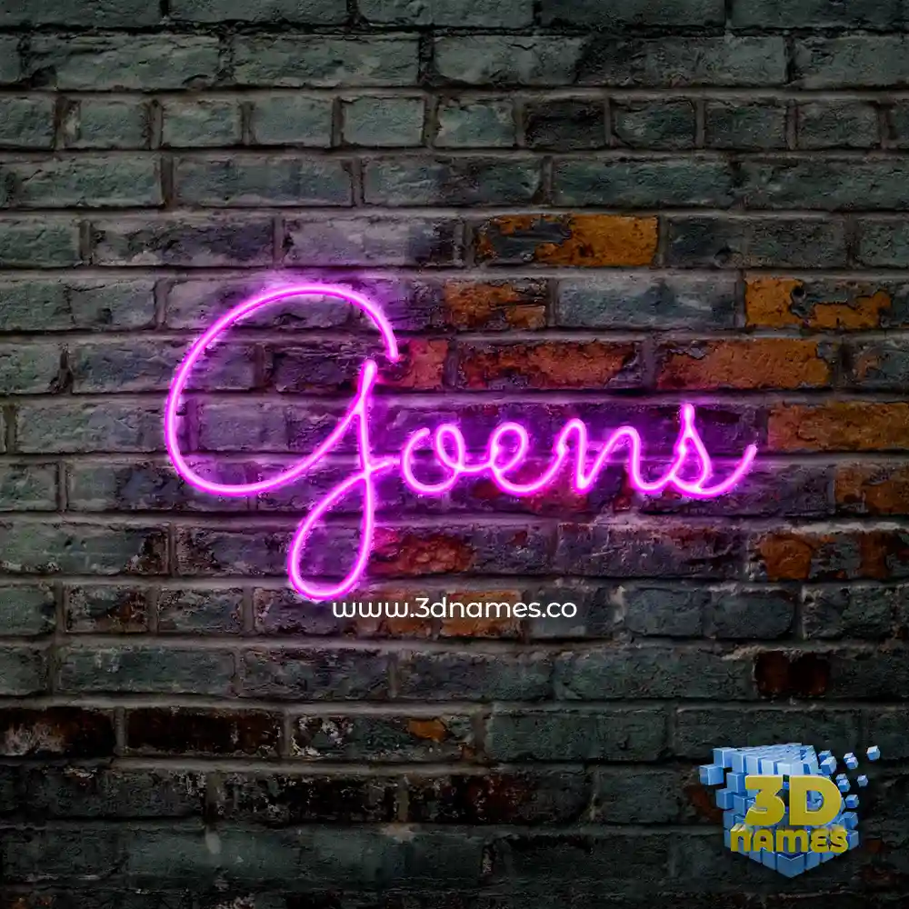 goens in Pink Neon style - 3D name wallpaper