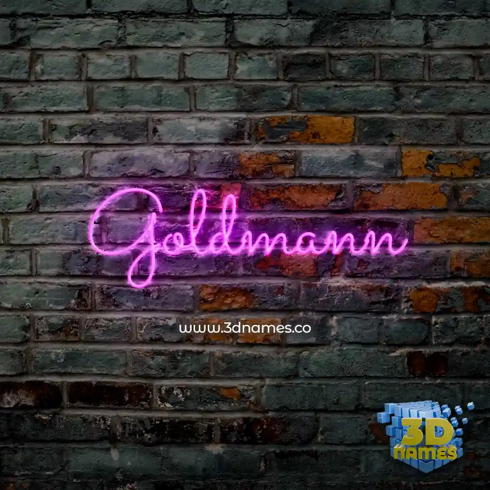 goldmann in Pink Neon style - 3D name wallpaper