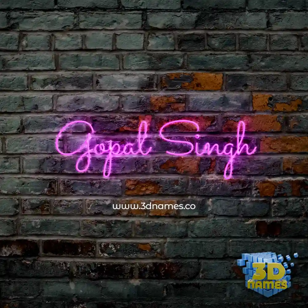gopal singh in Pink Neon style - 3D name wallpaper